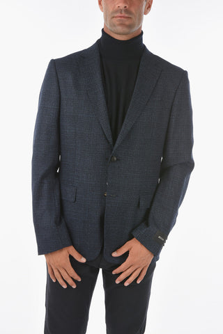 ZZEGNA Blazer in Lana a due Bottoni con Revers Classico