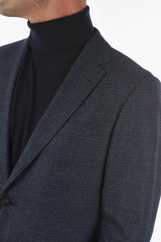 ZZEGNA Blazer in Lana a due Bottoni con Revers Classico