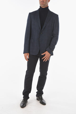 ZZEGNA Blazer in Lana a due Bottoni con Revers Classico