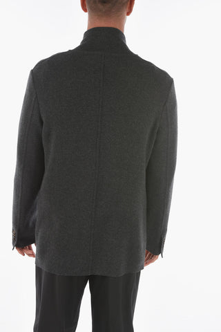 EZ TAILORING solid color knitted blazer