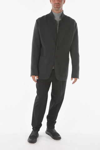 EZ TAILORING solid color knitted blazer