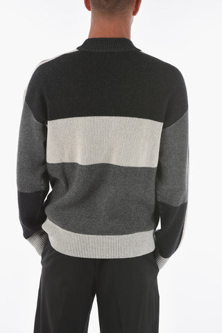 ZZEGNA Wool and Cashmere Ribbed Sweater