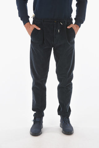 Single-pleated MITTE Corduroy Pants with Drawstring