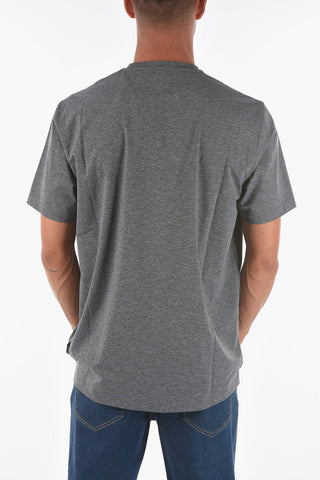 ZZEGNA Solid Color Crew-Neck T-shirt