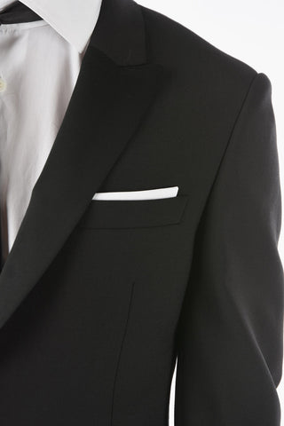 Virgin Wool Blend TUXEDO Blazer with Peak Lapel