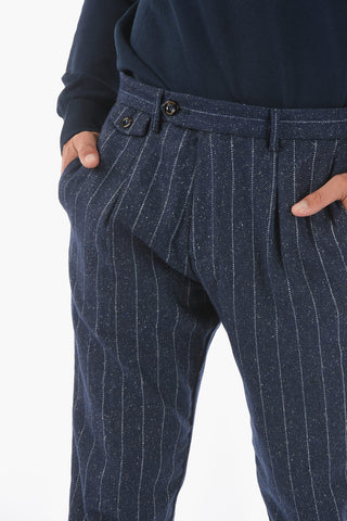 Single-pleated RAVAL1P.S. Pinstriped Pants