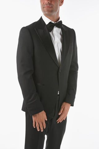 ZZEGNA side vents peak lapel 1-button Tuxedo