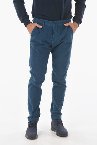 Pin Check MARAIS.L. Stretch Cotton Pants