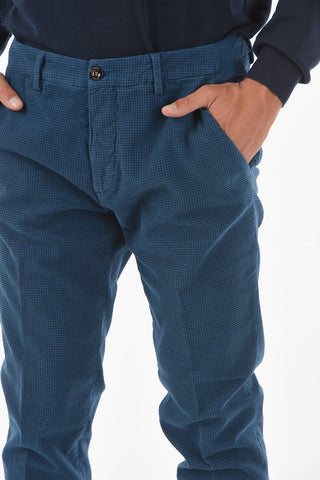 Pin Check MARAIS.L. Stretch Cotton Pants