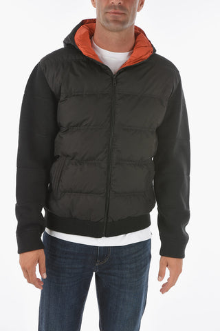 ZZEGNA Puffer Jacket with Knitted Details on The Back