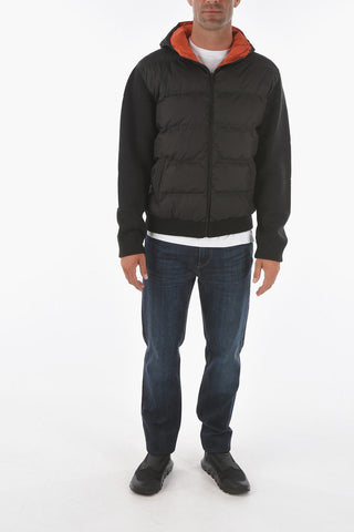 ZZEGNA Puffer Jacket with Knitted Details on The Back