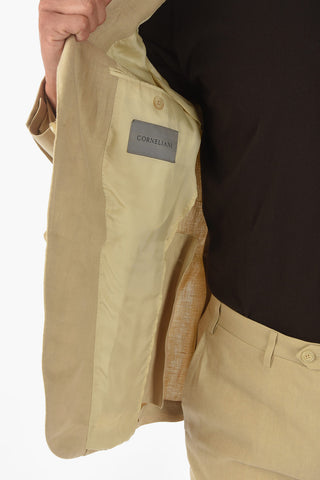 flax side vents notch lapel 2-button ACADEMY suit