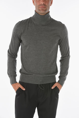 ZZEGNA Silk and Cashmere Lightweight Turtleneck Sweater