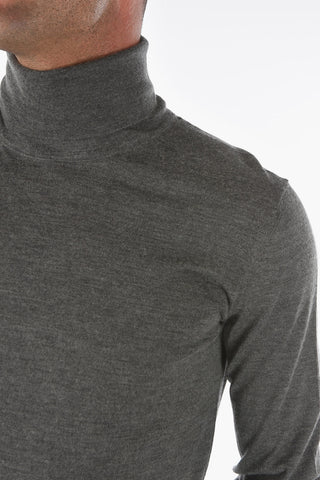 ZZEGNA Silk and Cashmere Lightweight Turtleneck Sweater