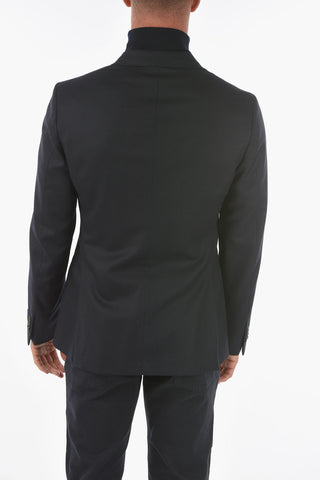 ZZEGNA Double-breasted Blazer with Peak Lapel