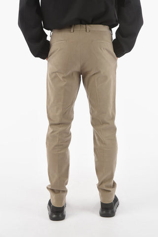 ZZEGNA stretch cotton NARROW belt loops pants