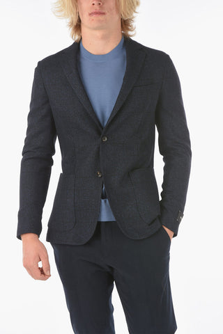 ZZEGNA Glen Checkered 2-button Blazer with Notch Lapel