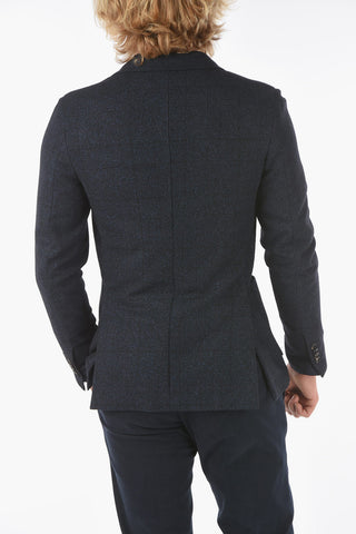 ZZEGNA Glen Checkered 2-button Blazer with Notch Lapel