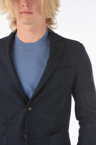 ZZEGNA Glen Checkered 2-button Blazer with Notch Lapel