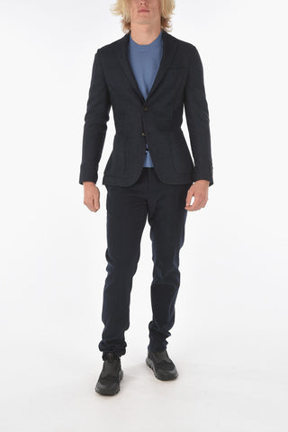 ZZEGNA Glen Checkered 2-button Blazer with Notch Lapel