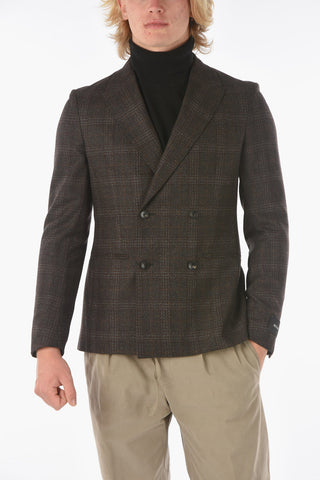 ZZEGNA Wool double-breasted blazer with Peak Lapel