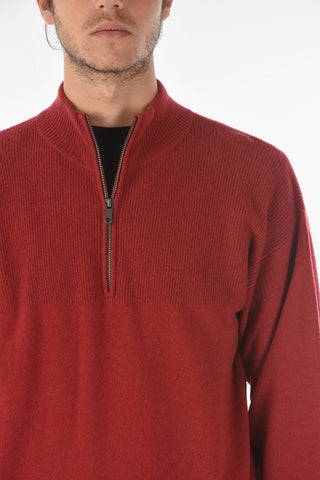ZZEGNA Half Front Zip Cashmere Sweater