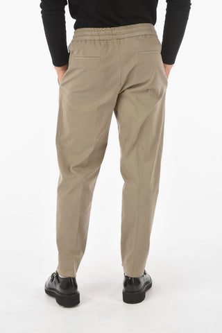 ZZEGNA drawstring waist double pleat pants