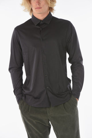 ZZEGNA camicia in jersey a tinta unita