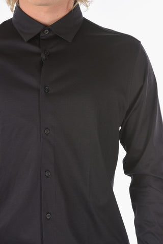 ZZEGNA camicia in jersey a tinta unita