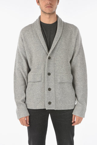 ZZEGNA Cardigan a Costine con Scollo a V