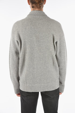 ZZEGNA Cardigan a Costine con Scollo a V