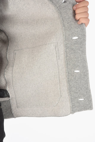 ZZEGNA Cardigan a Costine con Scollo a V