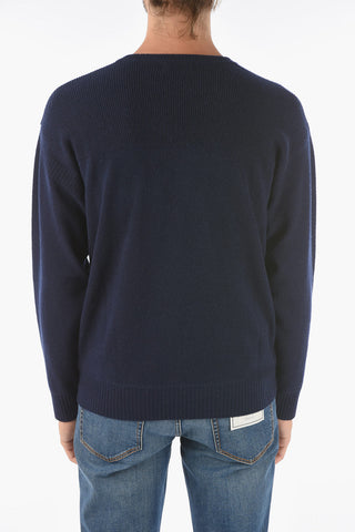 ZZEGNA Cashmere Crew-neck Sweater with Ribbed Details