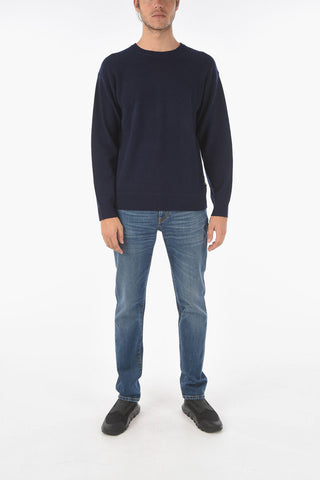 ZZEGNA Cashmere Crew-neck Sweater with Ribbed Details