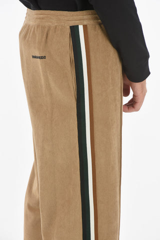 Pantaloni in velluto a coste con zip alla caviglia
