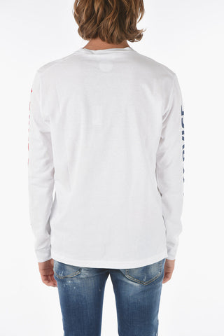 T-Shirt CIGARETTE FIT a manica lunga con stampa