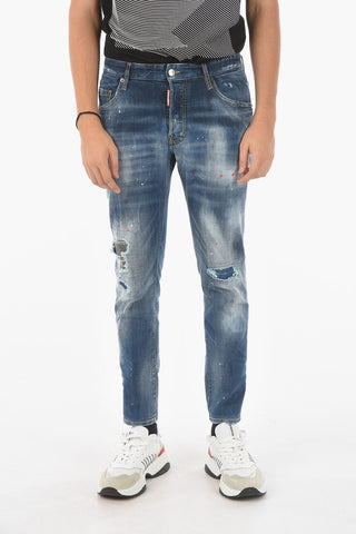 16cm Distressed SKATER Jeans with Studs Detail