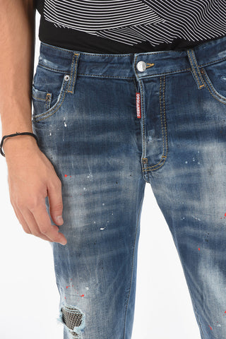 16cm Distressed SKATER Jeans with Studs Detail