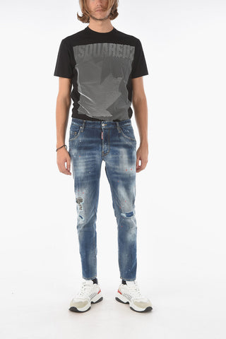 16cm Distressed SKATER Jeans with Studs Detail