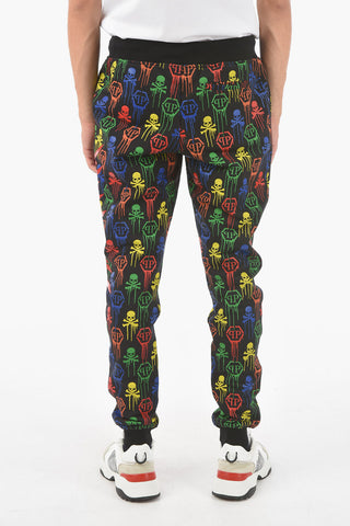 COUTURE Joggers Stampati SKULL con Logo in Rilievo