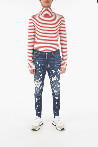 14,5cm Acid Wash Effect RELAX LONG CROTCH Jeans