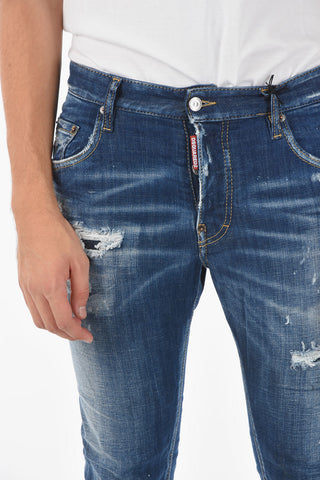 14cm stretch denim SKATER distressed jeans