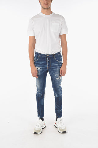 14cm stretch denim SKATER distressed jeans