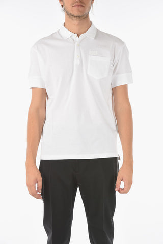 solid color 3-button IBRA FIT polo shirt with breast pocket