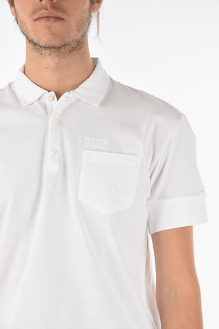 solid color 3-button IBRA FIT polo shirt with breast pocket