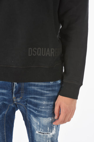 Crew-Neck Solid Color Fleece Cotton COOL FIT Sweatshirt