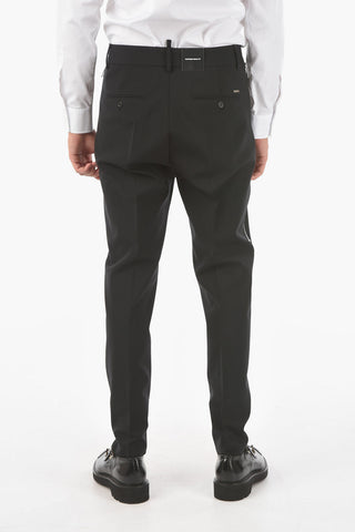 Virgin Wool TAPPERD BRAD FIT Pants with Side Zip