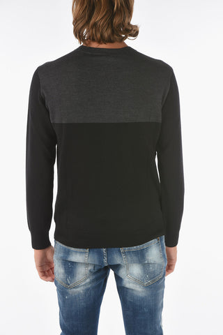 Two-Tone Wool Sweater