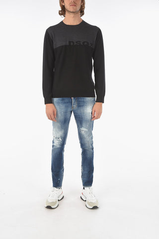 Two-Tone Wool Sweater