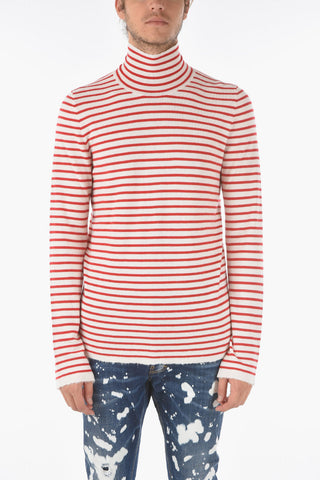 Maglia a Collo Alto a Righe Balanced